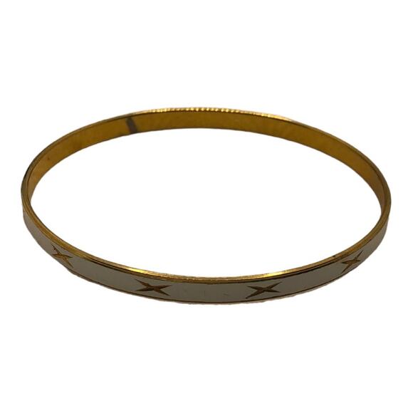 Vintage Comfortable Green And White Four Piece Metal Bracelet Set - Picture 6 of 6